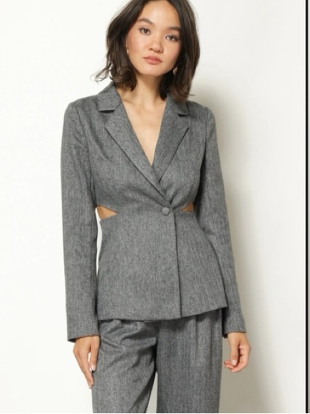 Line and Dot Marcella Gray Blazer